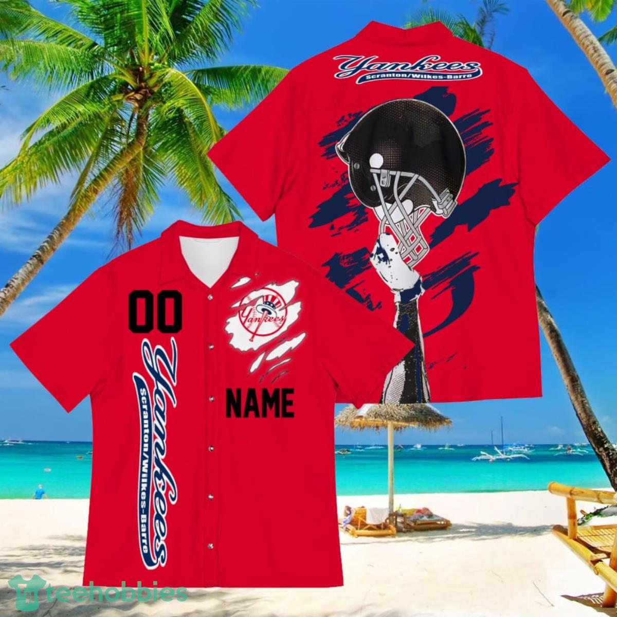 New York Yankees Sports American Football Hawaiian Shirt Custom Name & Number Product Photo 1