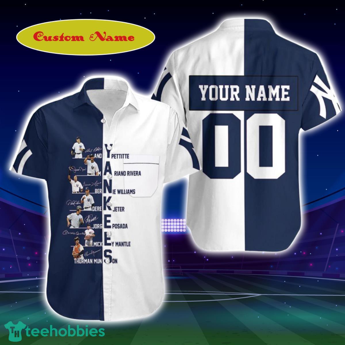 New York Yankees Team Member Signed 3D Custom Name Hawaiian Shirt Best Gift For Men And Women Fans Product Photo 1