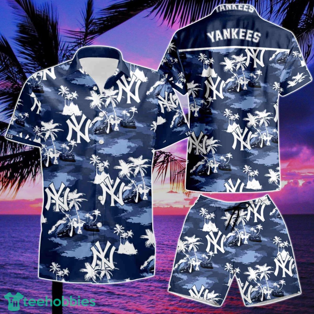New York Yankees Tommy Bahama Summer Beach Hawaiian Shirt And Short