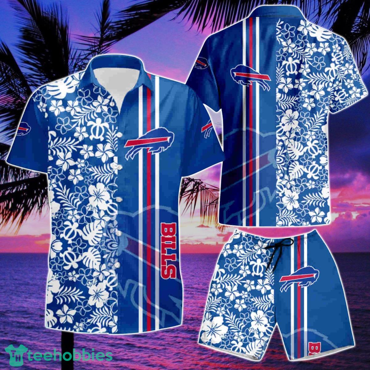 Nfl Buffalo Bills Summer Beach Hawaiian Shirt And Short Product Photo 2
