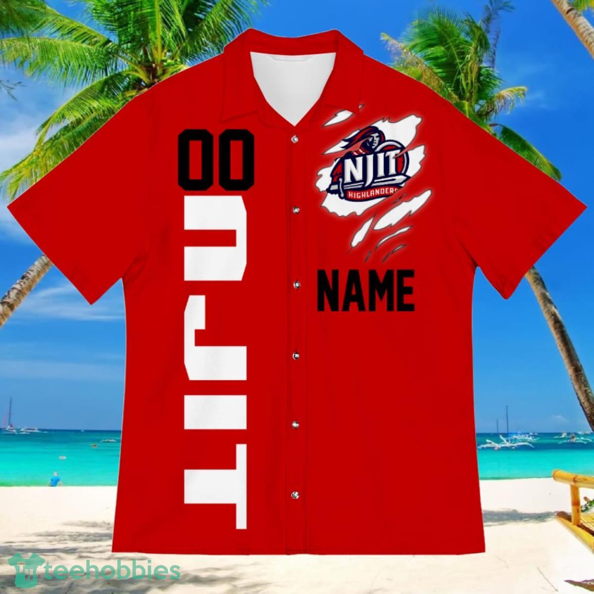NJIT Highlanders Sports American Football Hawaiian Shirt Custom Name & Number Product Photo 2