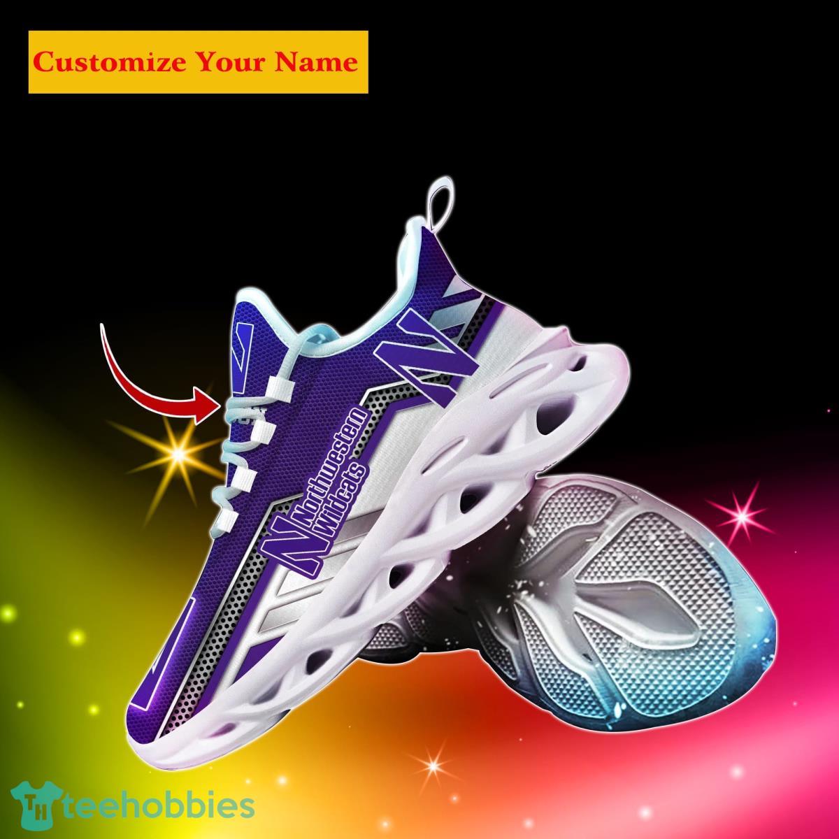 Northwestern Wildcats NCAA1 Custom Name Max Soul Shoes Bet Gift For Men Women Fans Product Photo 2