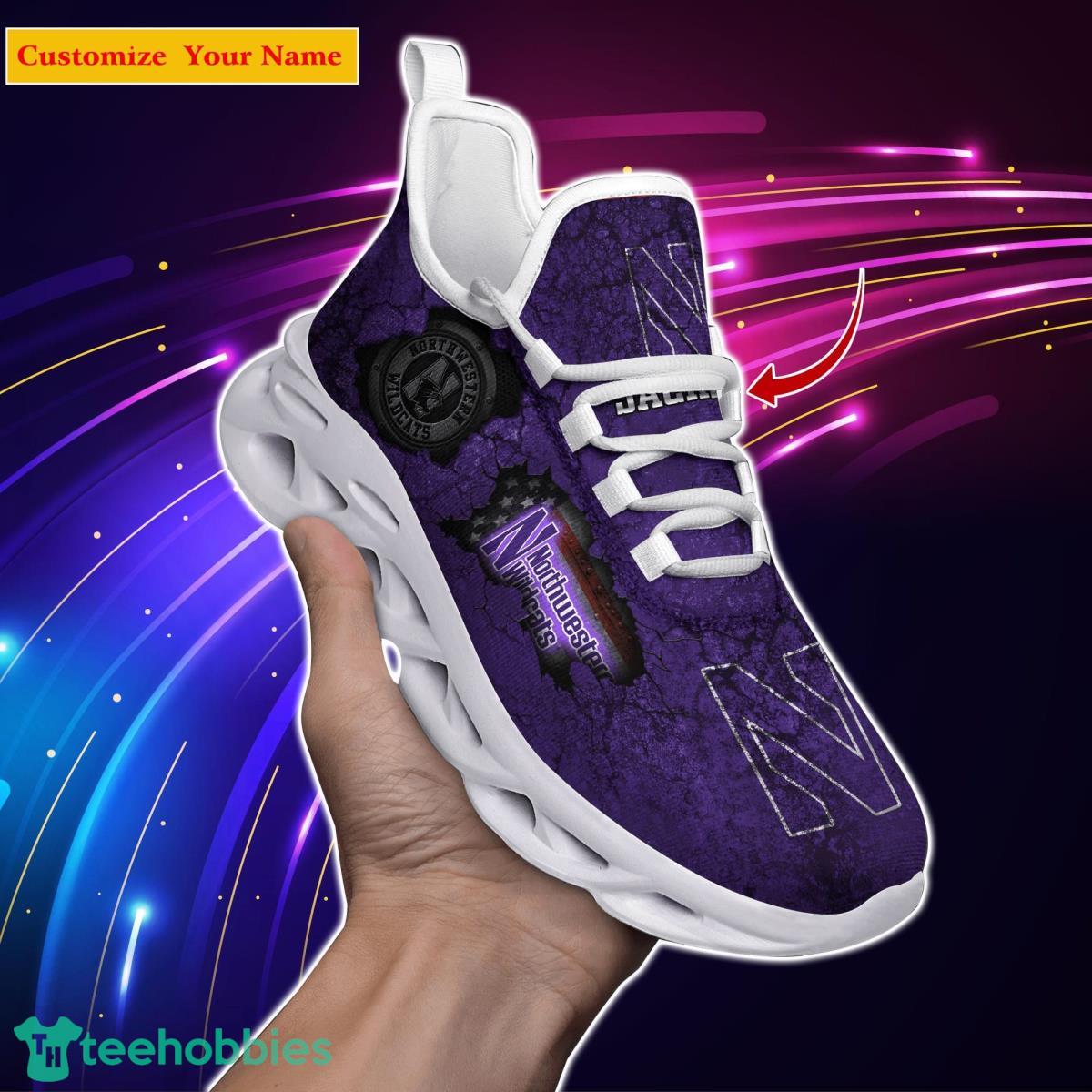 Northwestern Wildcats NCAA1 Custom Name Max Soul Shoes Great Gift For Men Women Fans Product Photo 1