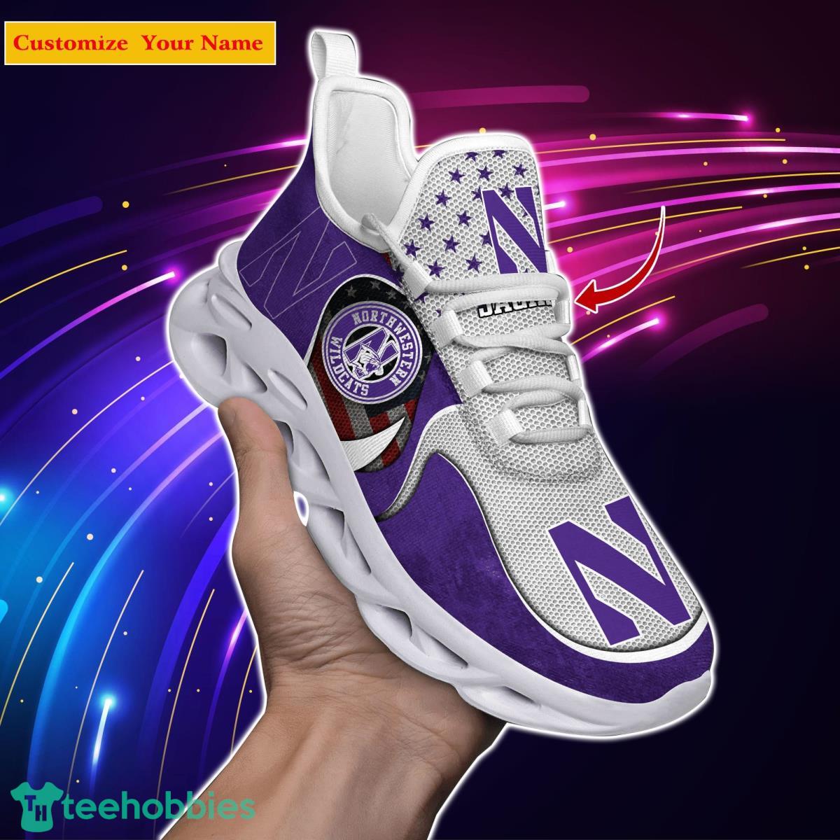 Northwestern Wildcats NCAA1 Custom Name Max Soul Shoes Special Gift For Men Women Fans Product Photo 1