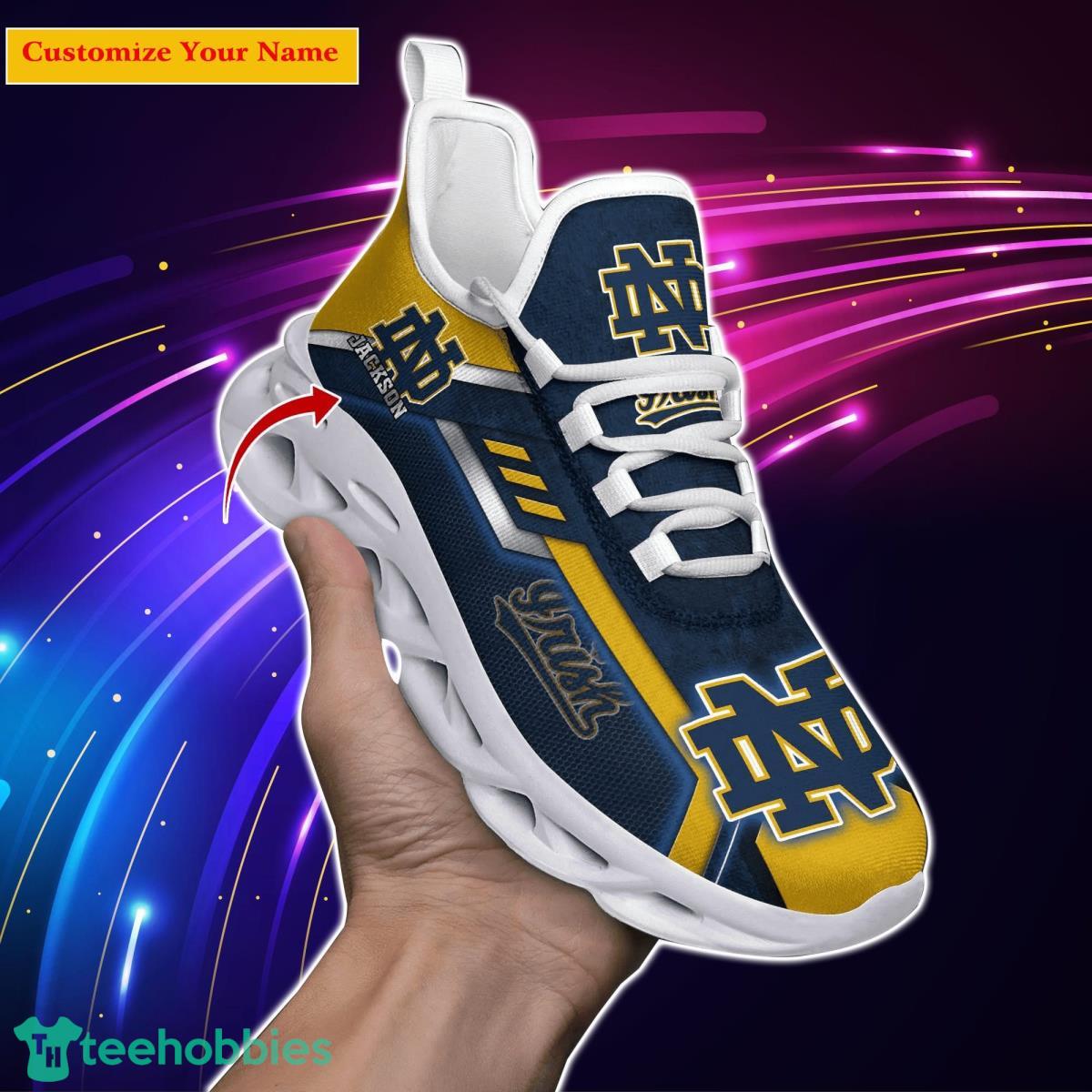Notre Dame Fighting Irish NCAA1 Custom Name Max Soul Shoes Impressive Gift For Men Women Fans Product Photo 1