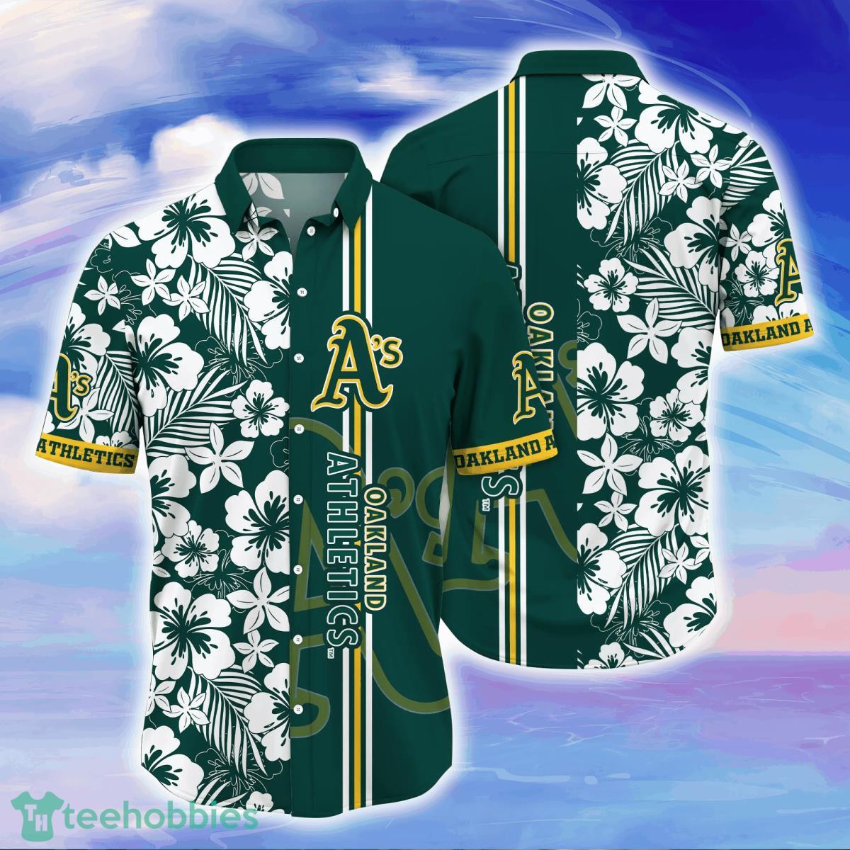 Oakland Athletics Baseball Coconut Beach Pattern Hawaiian Shirt And Shorts  Summer Vacation Gift