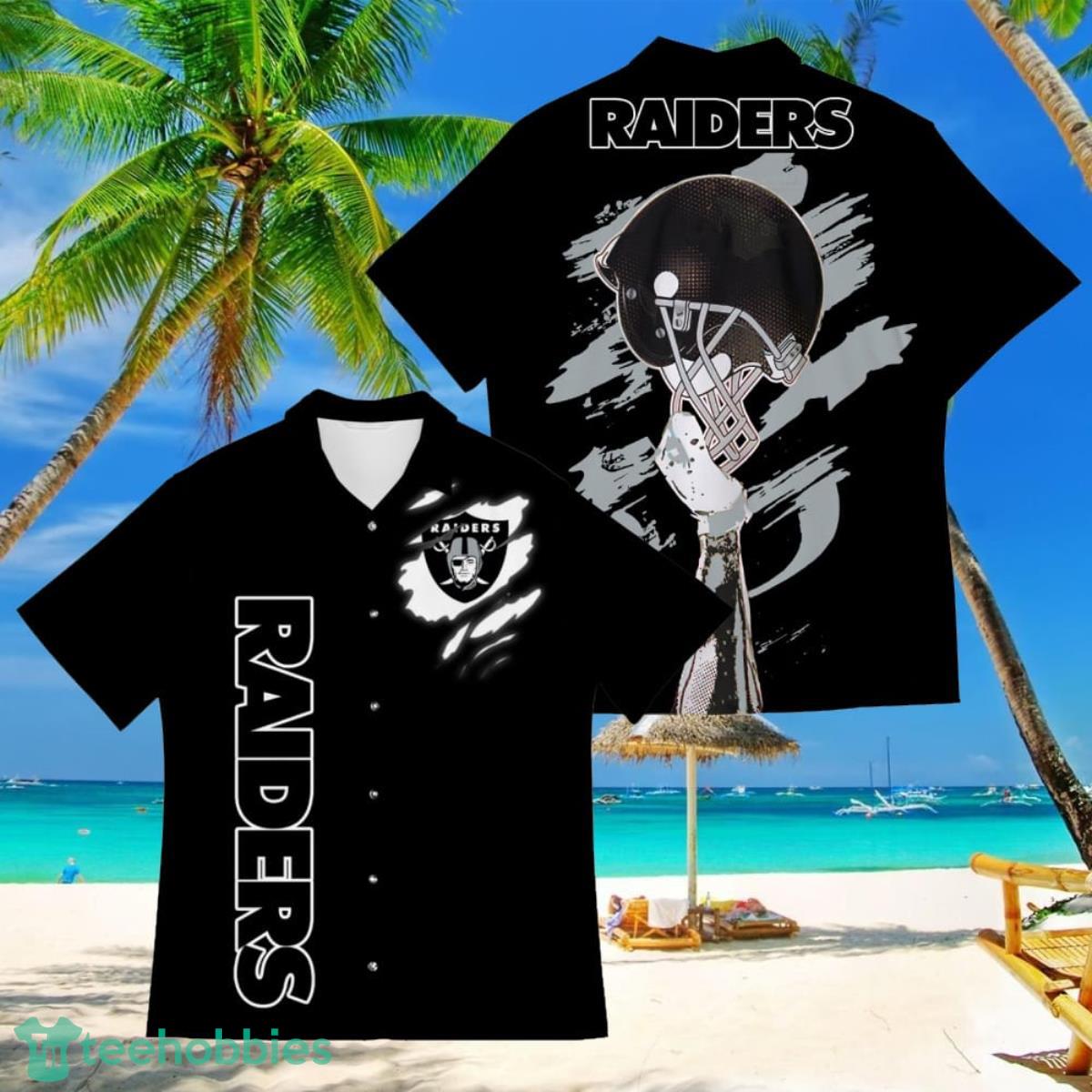Oakland Raiders Sports American Football Hawaiian Shirt Custom Name & Number Product Photo 1