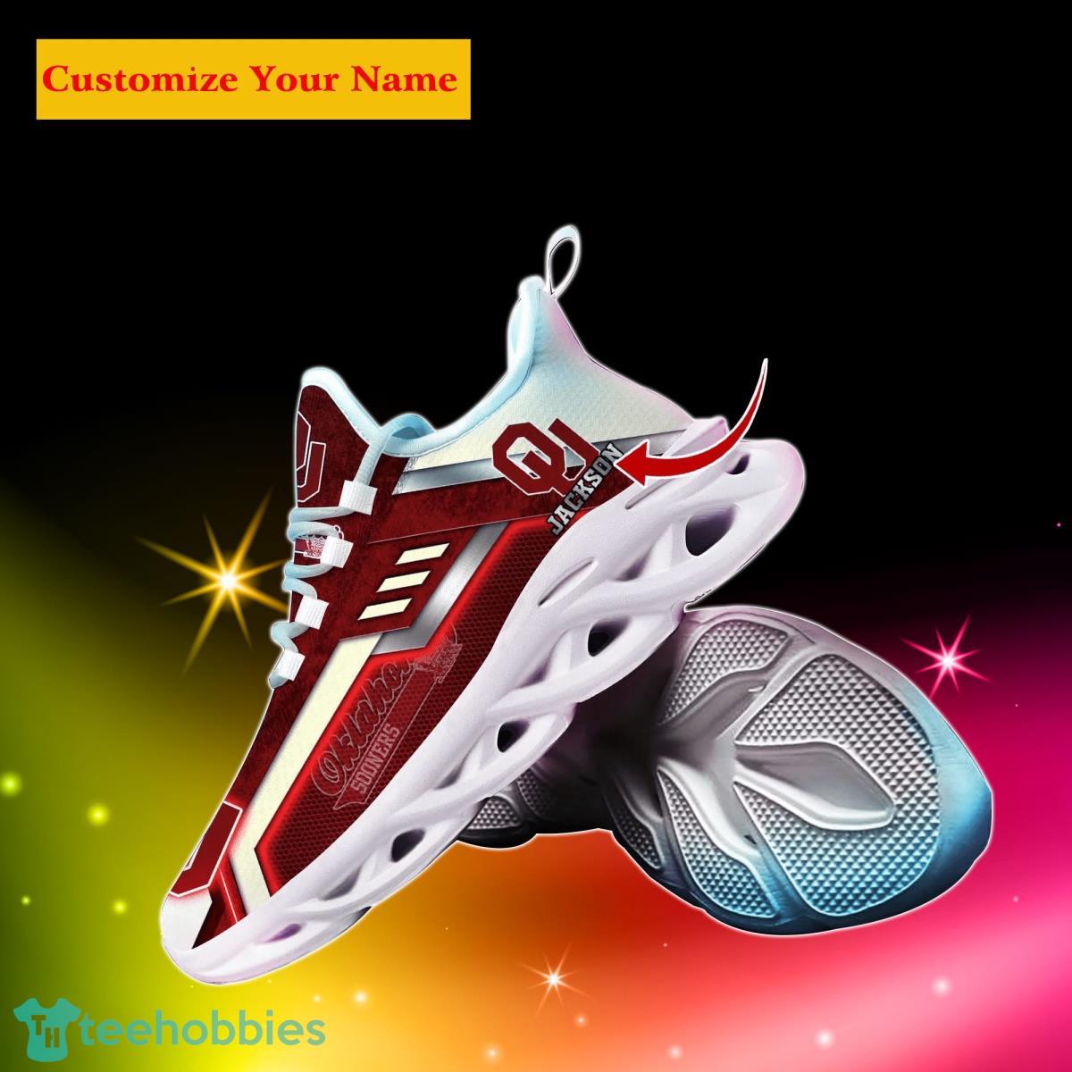 Oklahoma Sooners NCAA1 Custom Name Max Soul Shoes Impressive Gift For Men Women Fans Product Photo 2