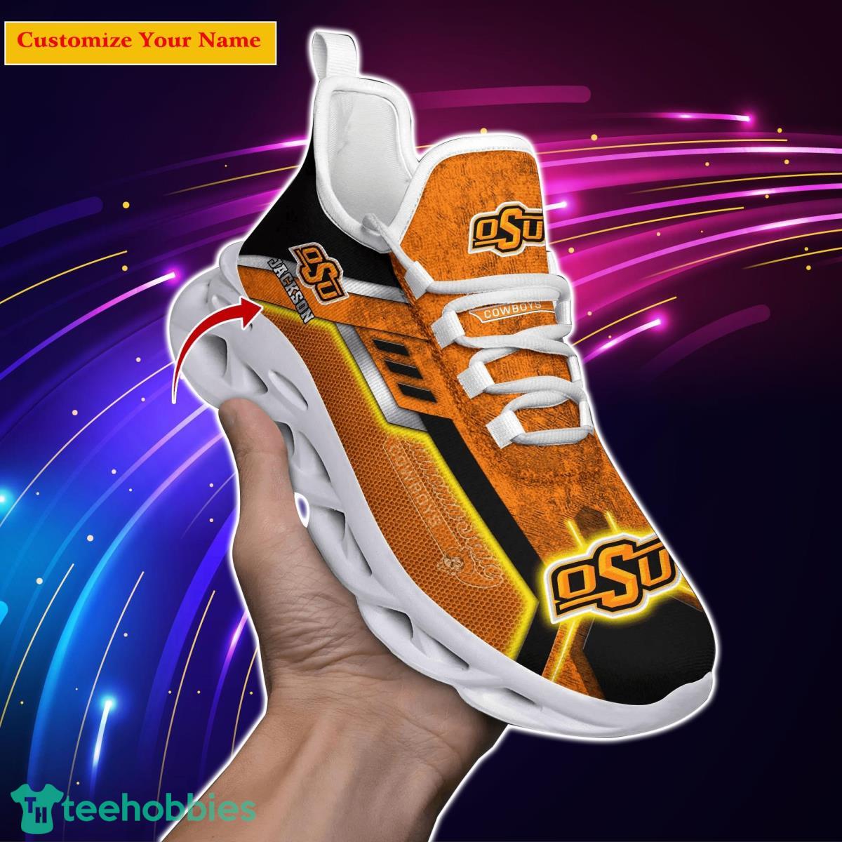 Oklahoma State Cowboys NCAA1 Custom Name Max Soul Shoes Impressive Gift For Men Women Fans Product Photo 1