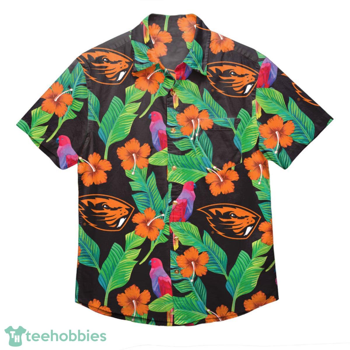 Oregon State Beavers NCAA Floral Button Up Shirt Product Photo 1