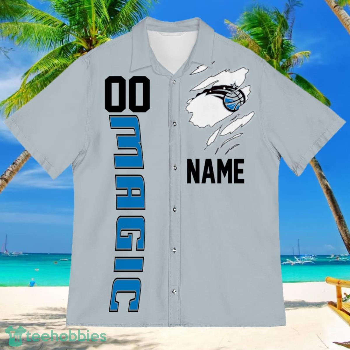 Orlando Magic Sports American Football Hawaiian Shirt Custom Name & Number Product Photo 2