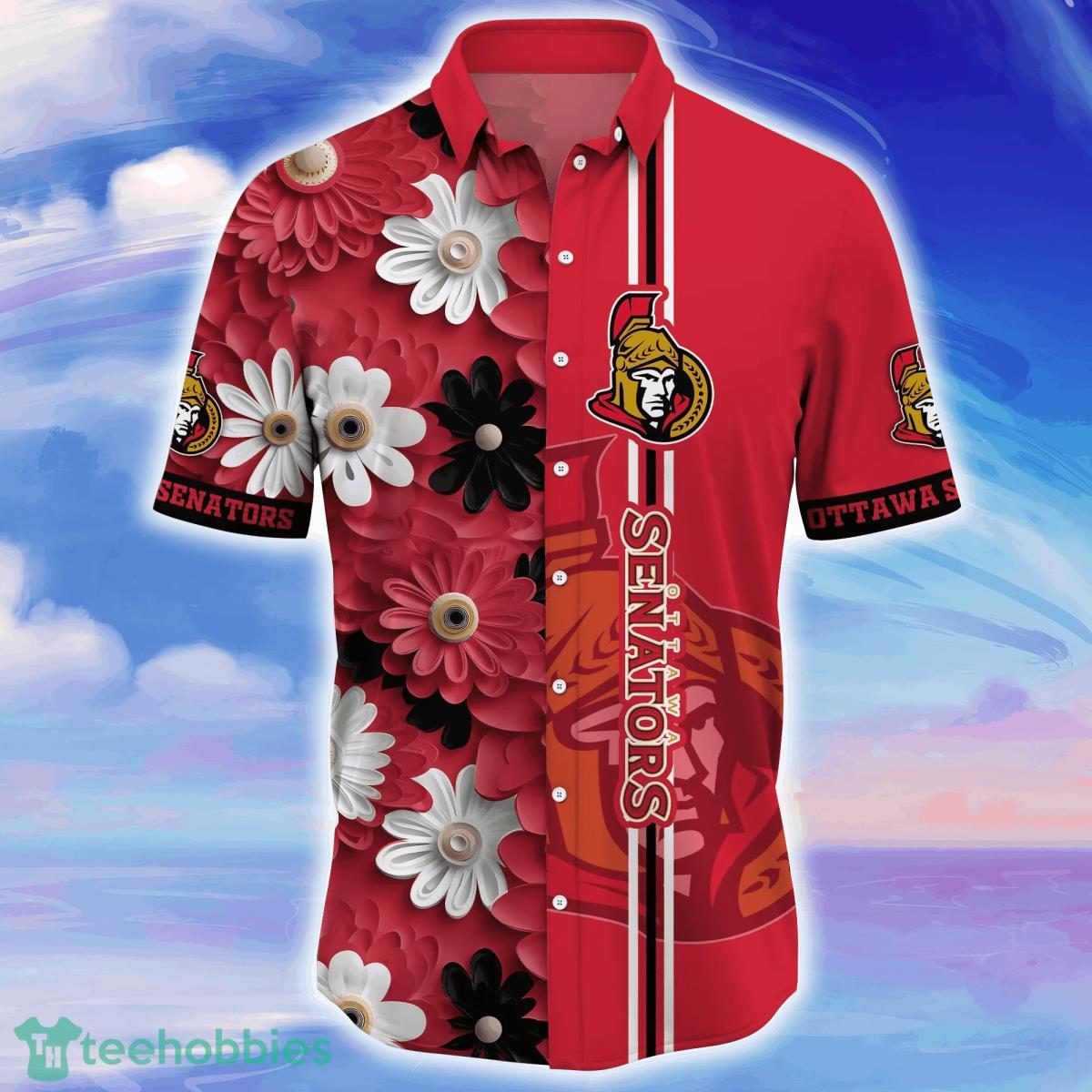 Ottawa Senators NHL Flower Hawaiian Shirt For Men Women Gift For Fans Product Photo 2