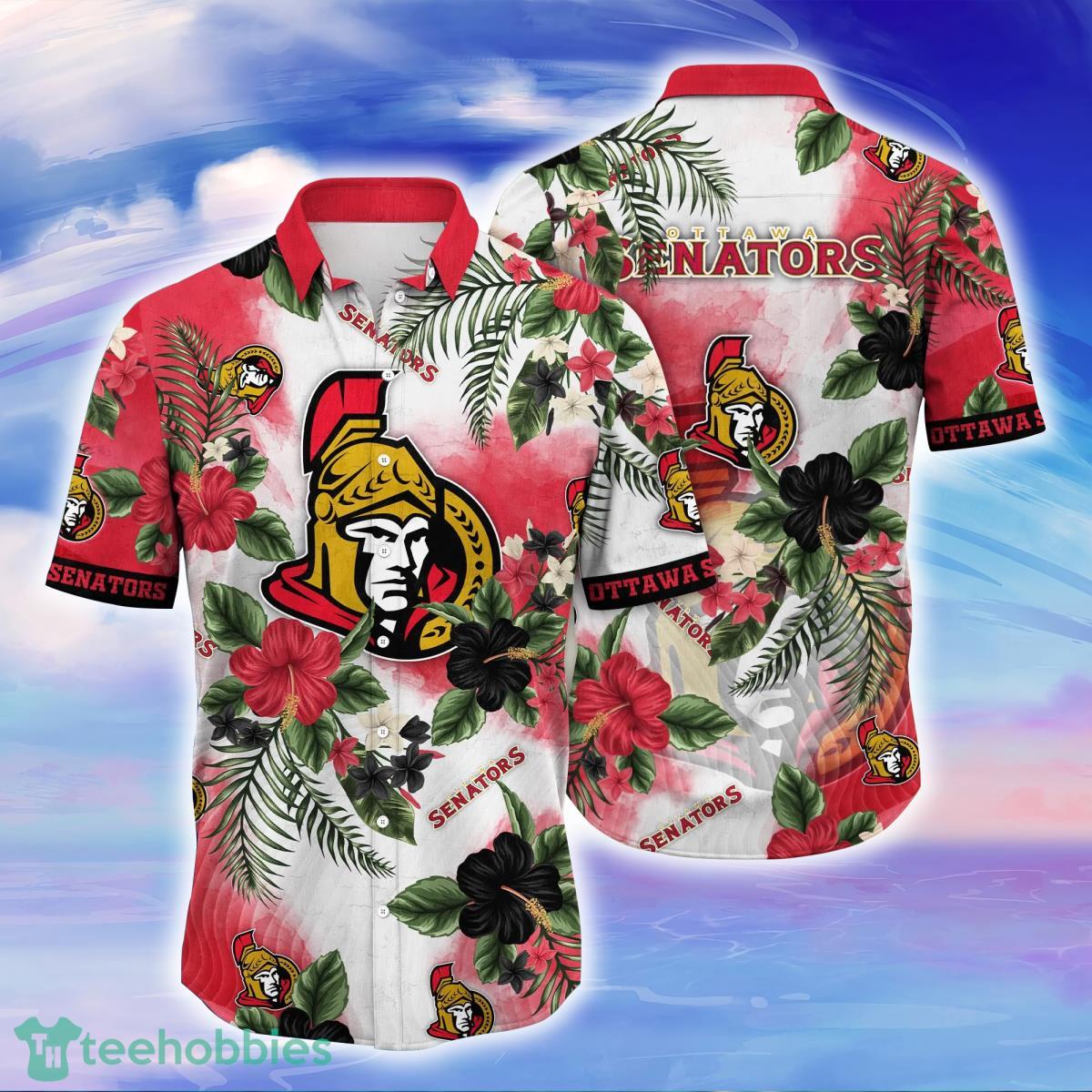 Ottawa Senators NHL Flower Hawaiian Shirt For Men Women Style Gift For Fans Product Photo 1