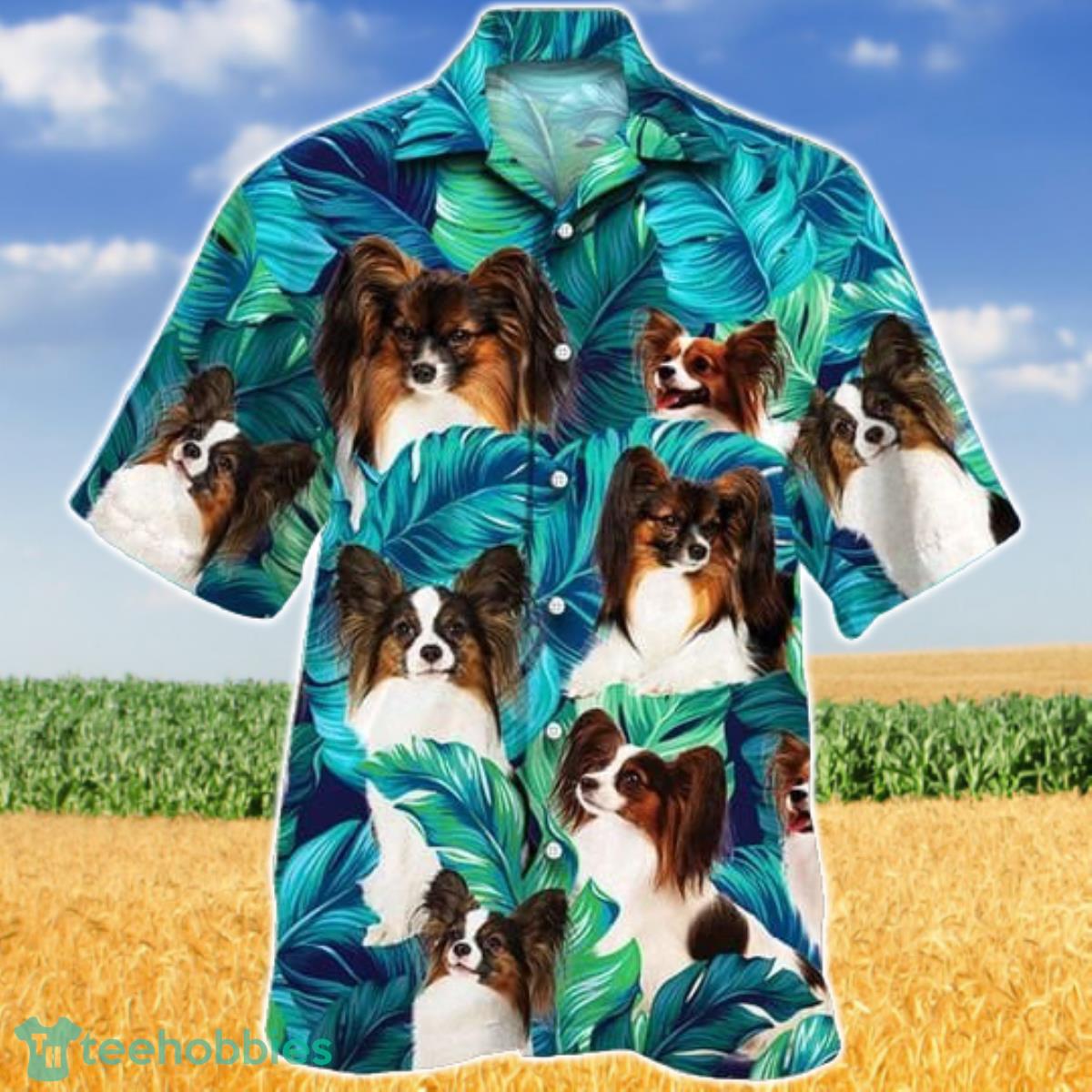 Papillon Dog Lovers All Printed 3D Hawaiian Shirt For Men Women Product Photo 1