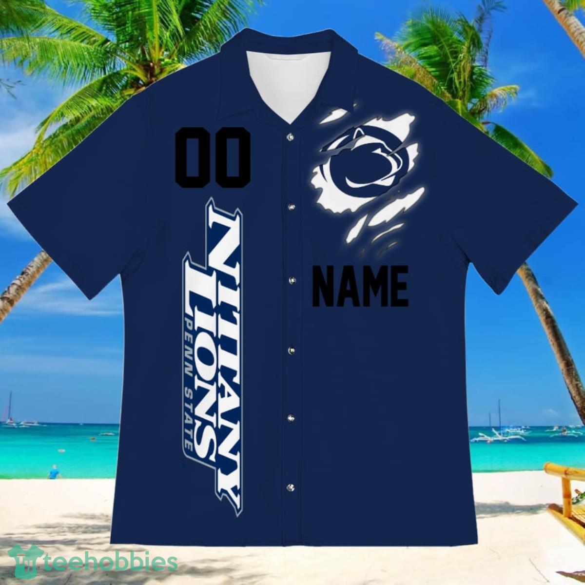 Penn State Nittany Lions Sports American Football Hawaiian Shirt Custom Name & Number Product Photo 2
