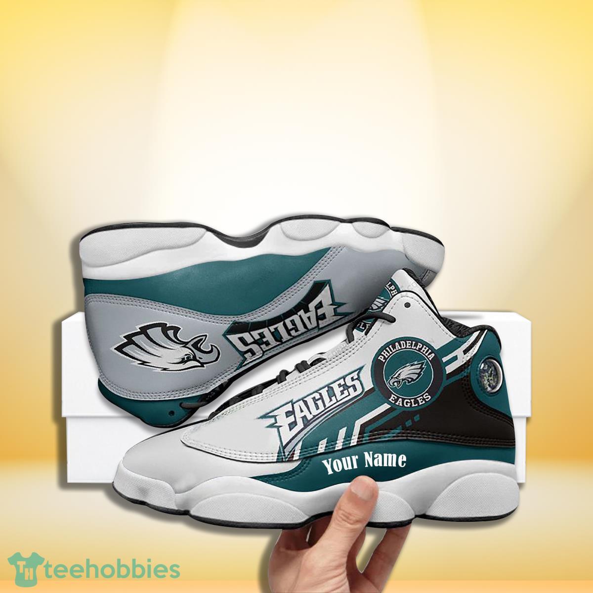 Philadelphia Eagles Football Team Custom Name Air Jordan 13 Sneakers Great Gift For Real Fans Product Photo 1