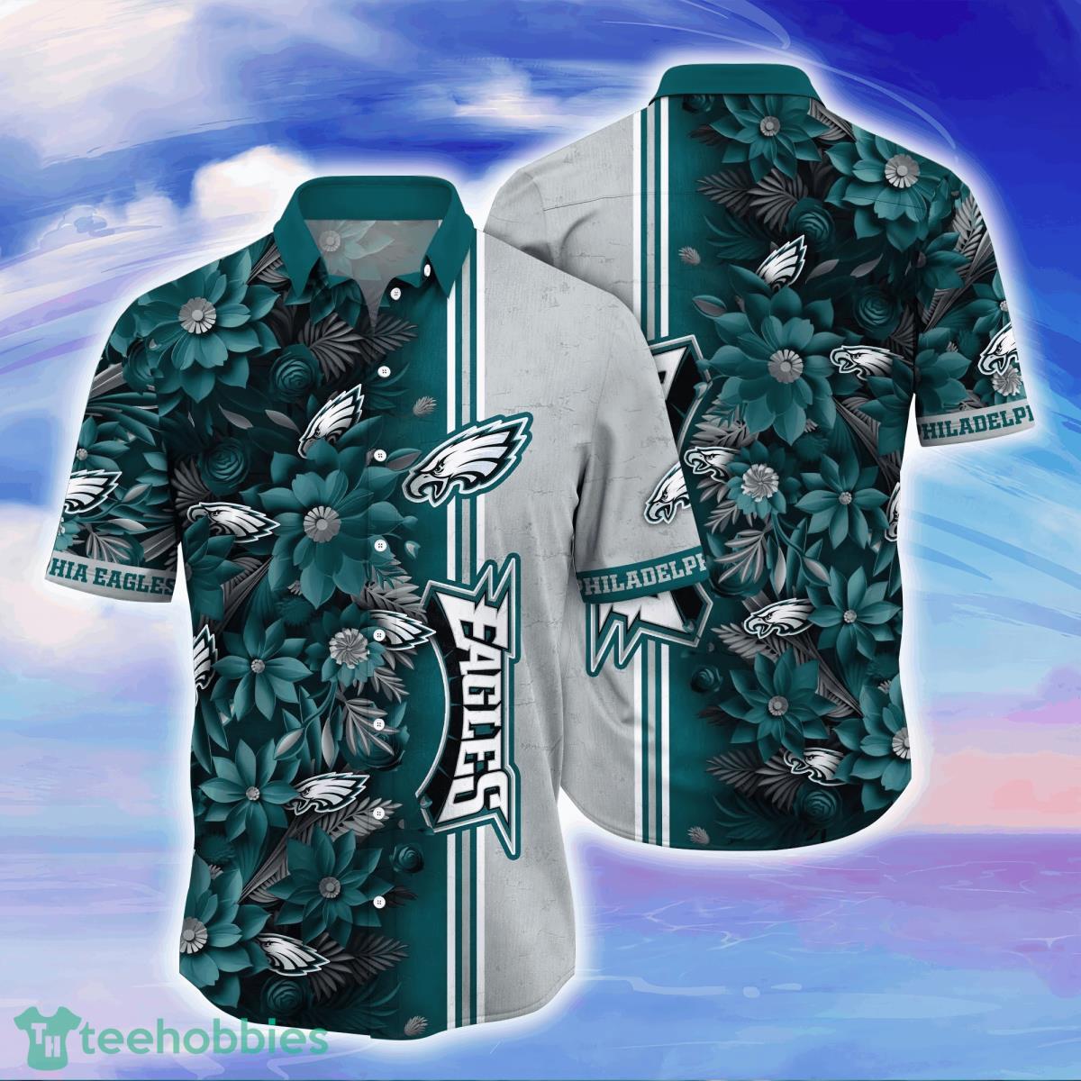 Philadelphia Eagles NFL Mens Floral Button Up Shirt