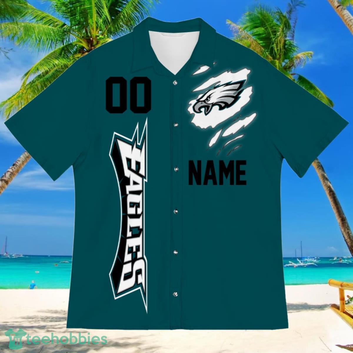 Philadelphia Eagles Sports American Football Hawaiian Shirt Custom Name & Number Product Photo 2