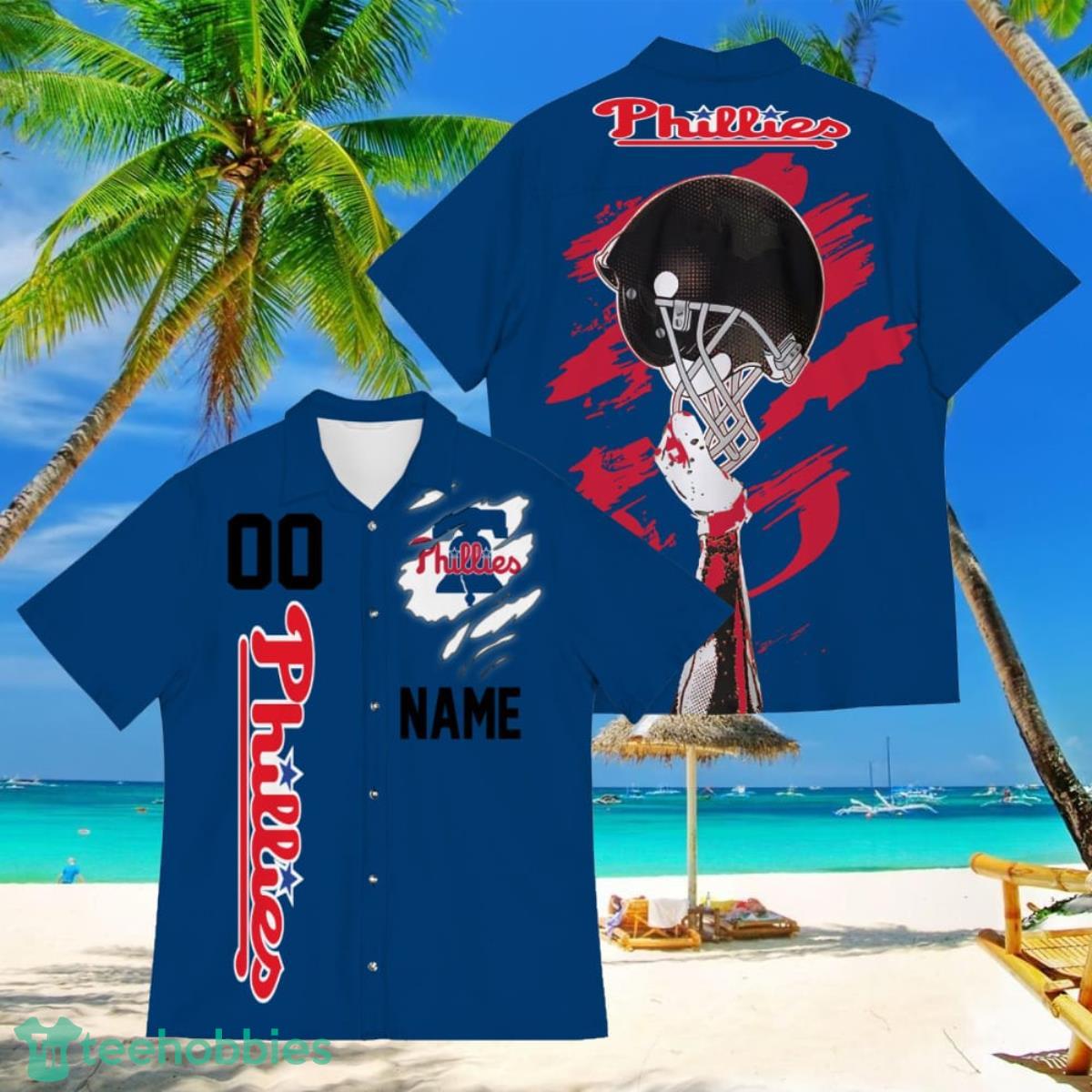 Philadelphia Phillies MLB Custom Name Aloha Hawaiian Shirt For Men