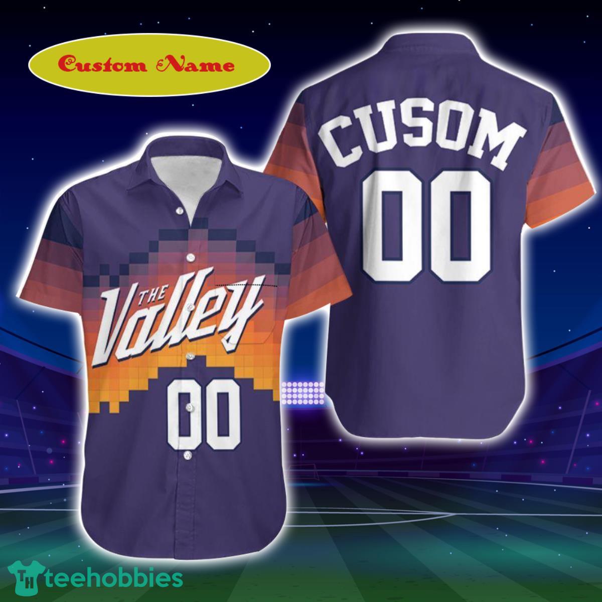 Phoenix Suns 2023 Earned Edition Jersey Inspired Custom Name Hawaiian Shirt Best Gift For Men And Women Fans Product Photo 1
