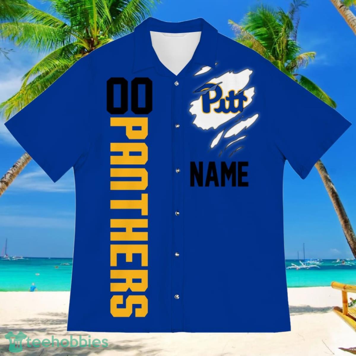 Pittsburgh Panthers Sports American Football Hawaiian Shirt Custom Name & Number Product Photo 2