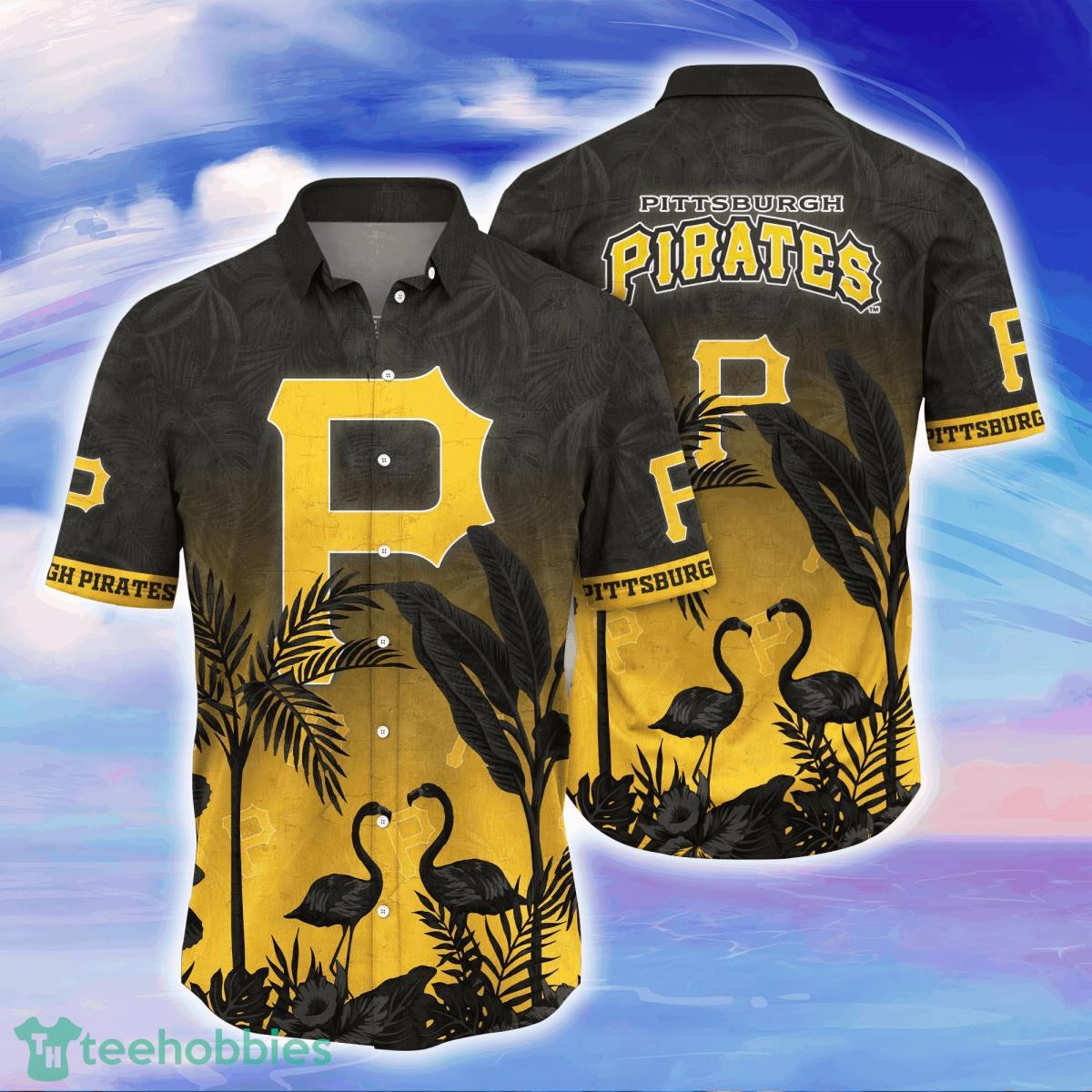 Pittsburgh Pirates Palm Leaves Pattern Tropical Hawaiian Shirt And Shorts  Summer Gift For Fans