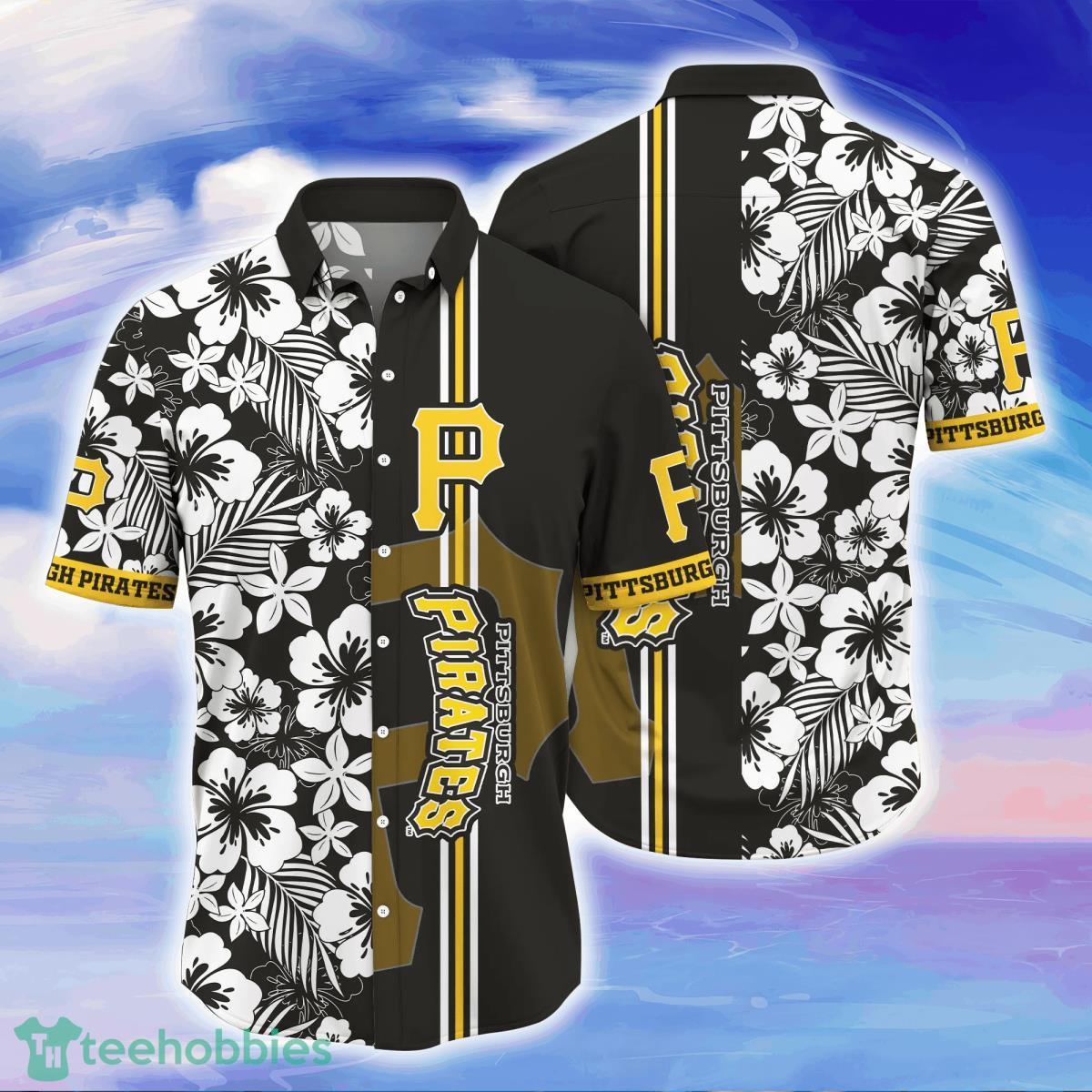 Pittsburgh Pirates Palm Leaves Pattern Tropical Hawaiian Shirt And Shorts  Summer Gift For Fans