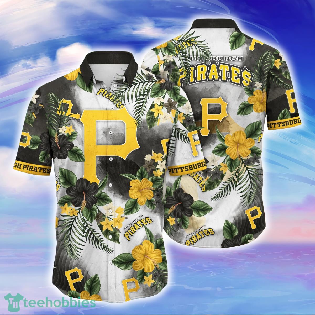 Pittsburgh Pirates Palm Leaves Pattern Tropical Hawaiian Shirt And Shorts  Summer Gift For Fans