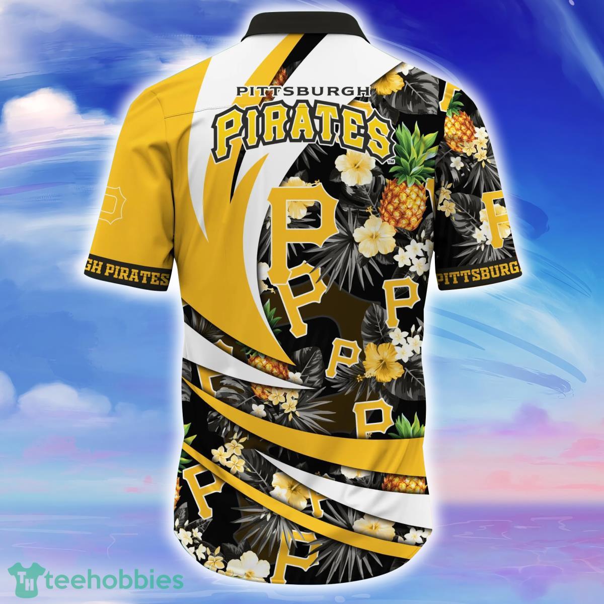 Pittsburgh Pirates MLB Mens Floral Button Up Shirt