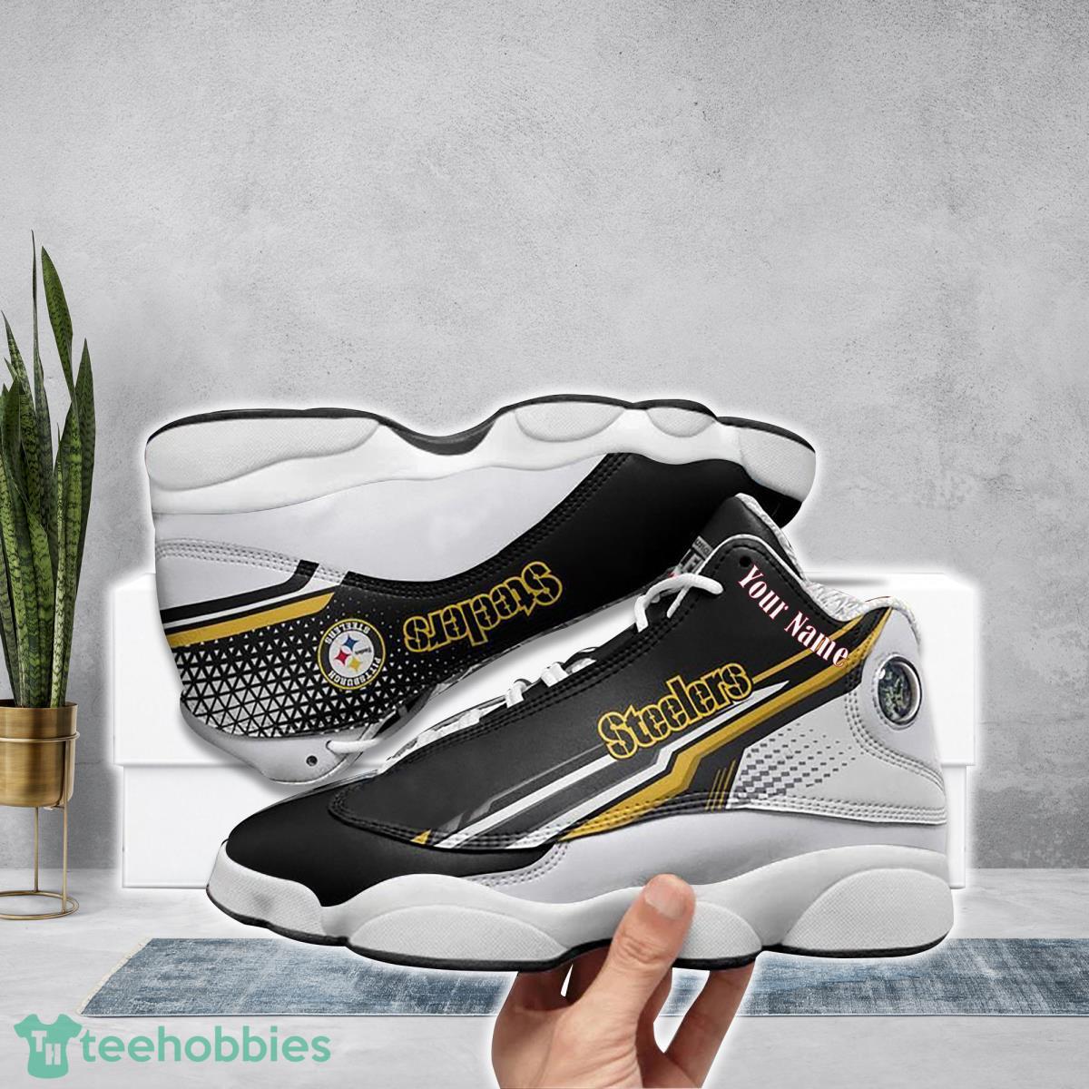 Pittsburgh Steelers Football Team Custom Name Air Jordan 13 Running Shoes Gift For Men Women Fans Product Photo 1