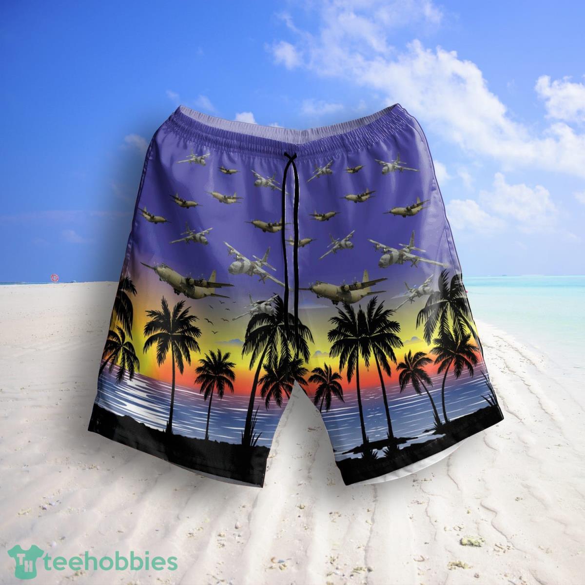 RAF C-130 Hercules Hawaiian Shirt And Shorts Great Style For Men Product Photo 2