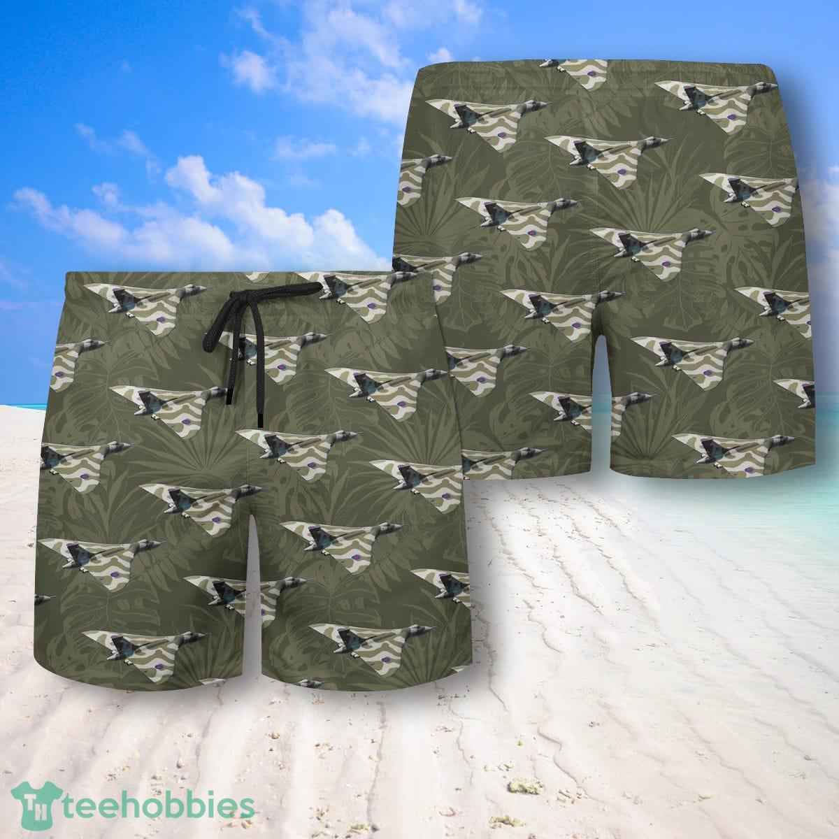 RAF Historical Avro Vulcan Hawaiian Shirt And Shorts Great Style For Men Product Photo 2
