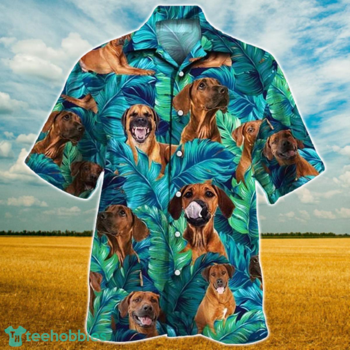 Rhodesian Ridgeback Dog Lovers Hawaiian Style For Summer All Printed 3D Hawaiian Shirt For Men Women Product Photo 1