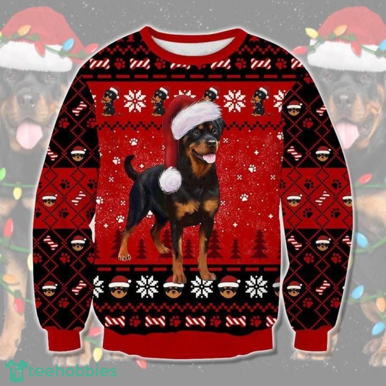 Rottweiler 3D Sweater Ugly Christmas Sweater Gift For Men Women Product Photo 1