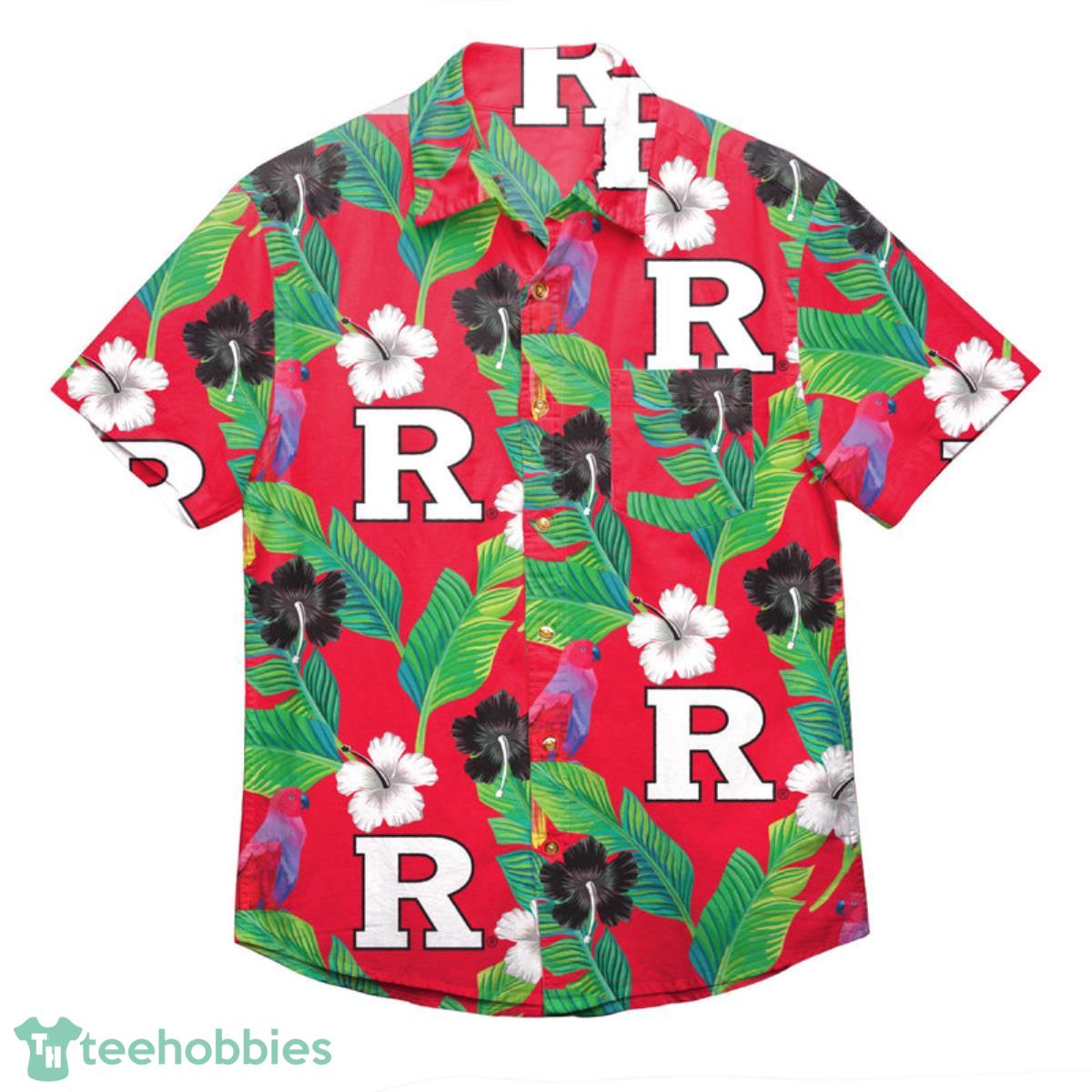Rutgers Scarlet Knights NCAA Floral Button Up Shirt Product Photo 1