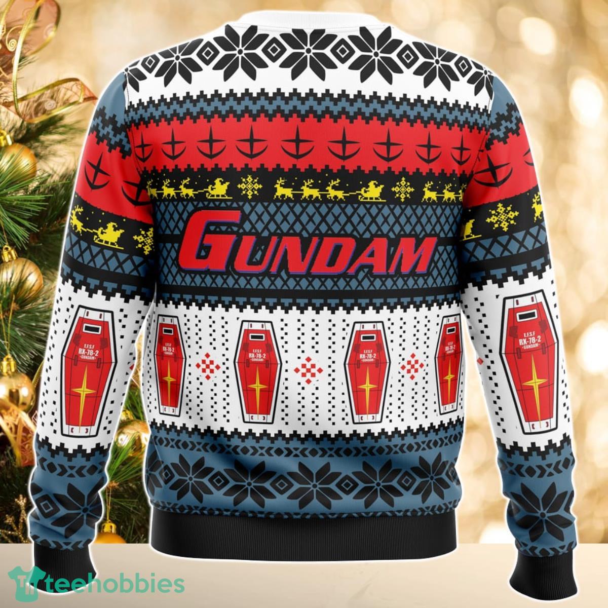 RX 78 Gundam Ugly Christmas Sweater Great Gift For Men Women Product Photo 2