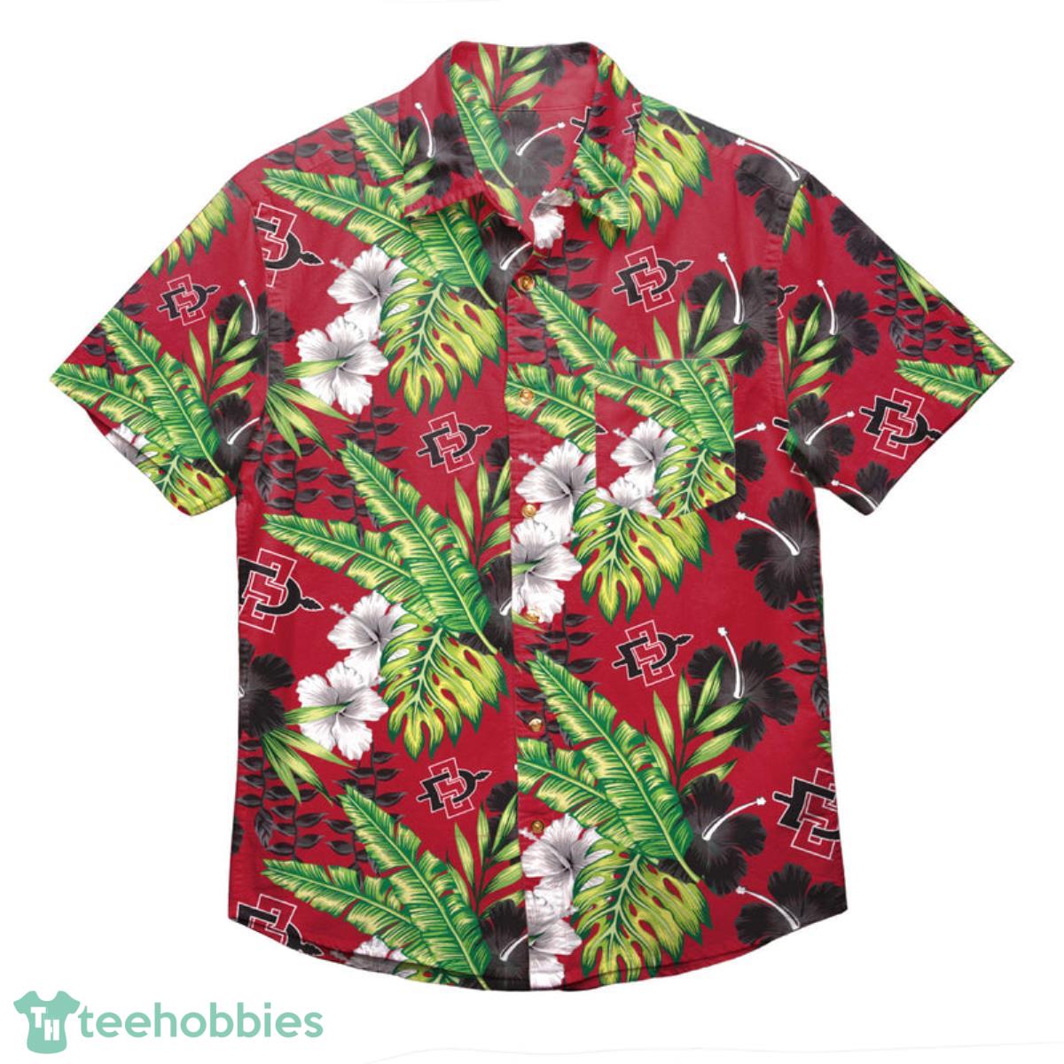 San Diego State Aztecs Floral Button Up Shirt Product Photo 1