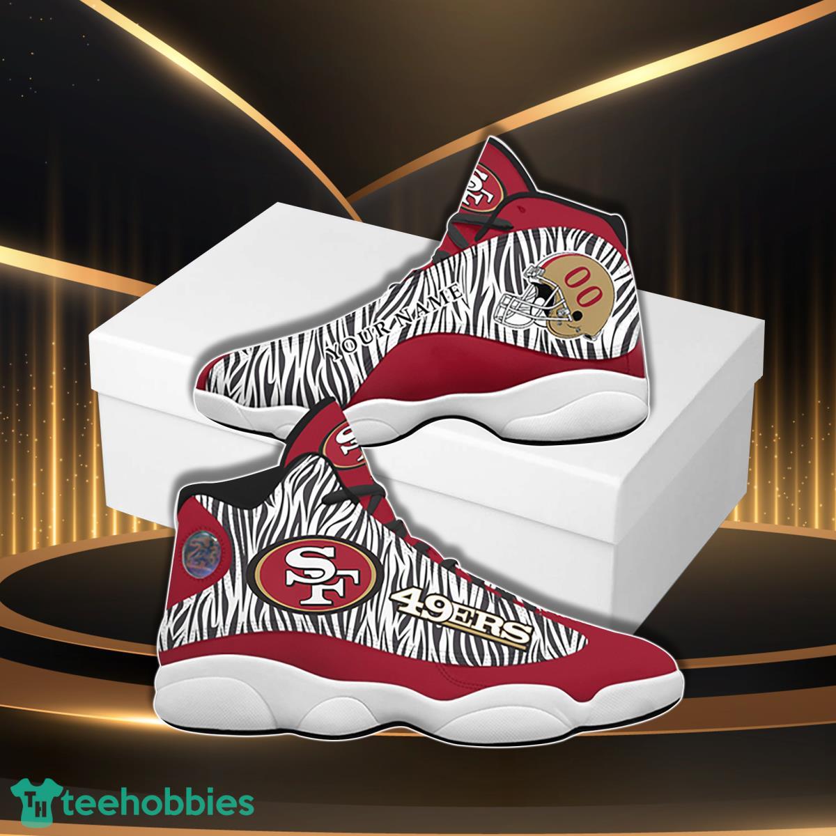 San Francisco 49ers Football Team Custom Name Air Jordan 13 Sneakers Gift For Sport Fans Product Photo 1