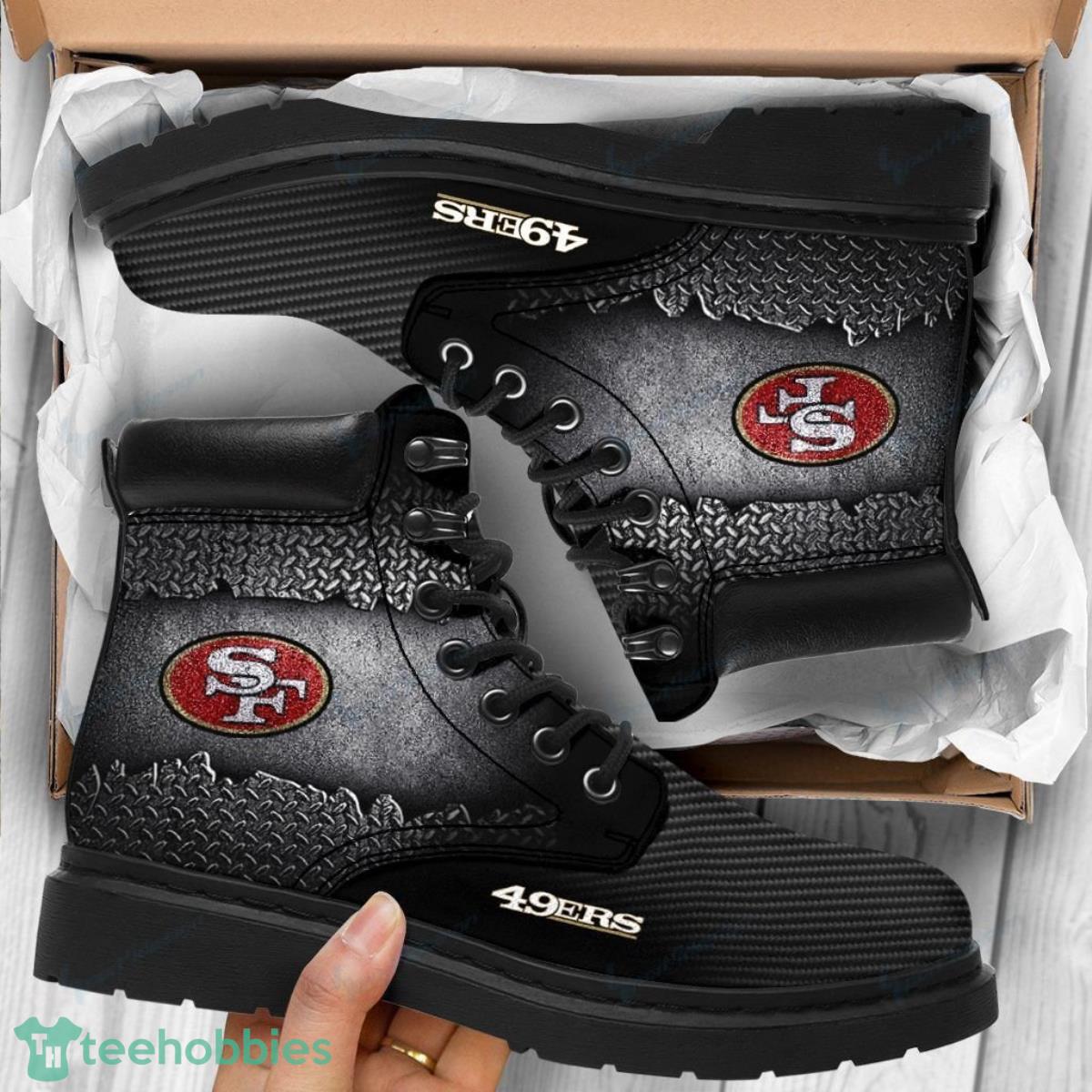 San Francisco 49ers Football Team Leather Boots Best Gift For Men Women Fans Product Photo 1