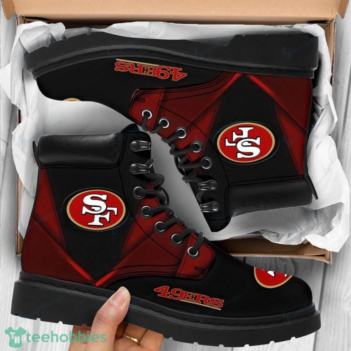 San Francisco 49ers Football Team Leather Boots For Men Women Best Gift For Fans Product Photo 1