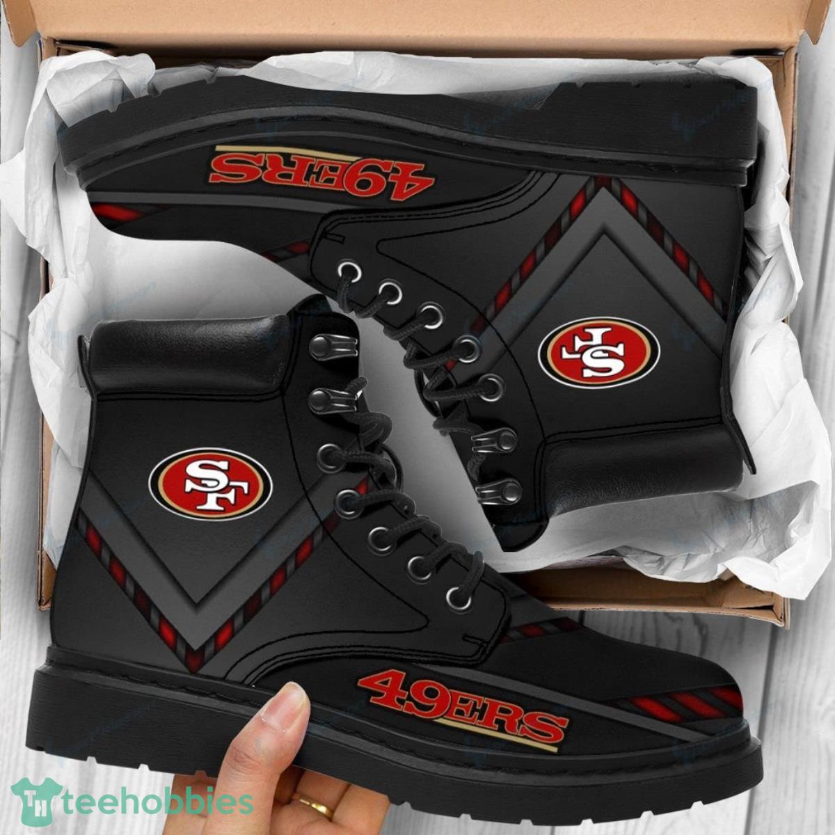 San Francisco 49ers Football Team Leather Boots For Men Women Special Gift For Real Fans Product Photo 1