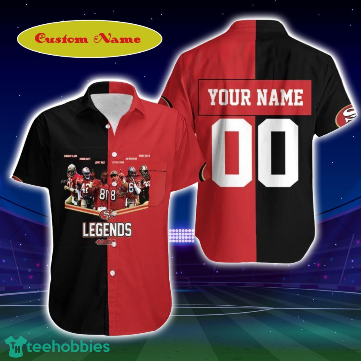 San Francisco 49ERS Legends Signed 3D Custom Name Hawaiian Shirt Best Gift For Men And Women Fans Product Photo 1