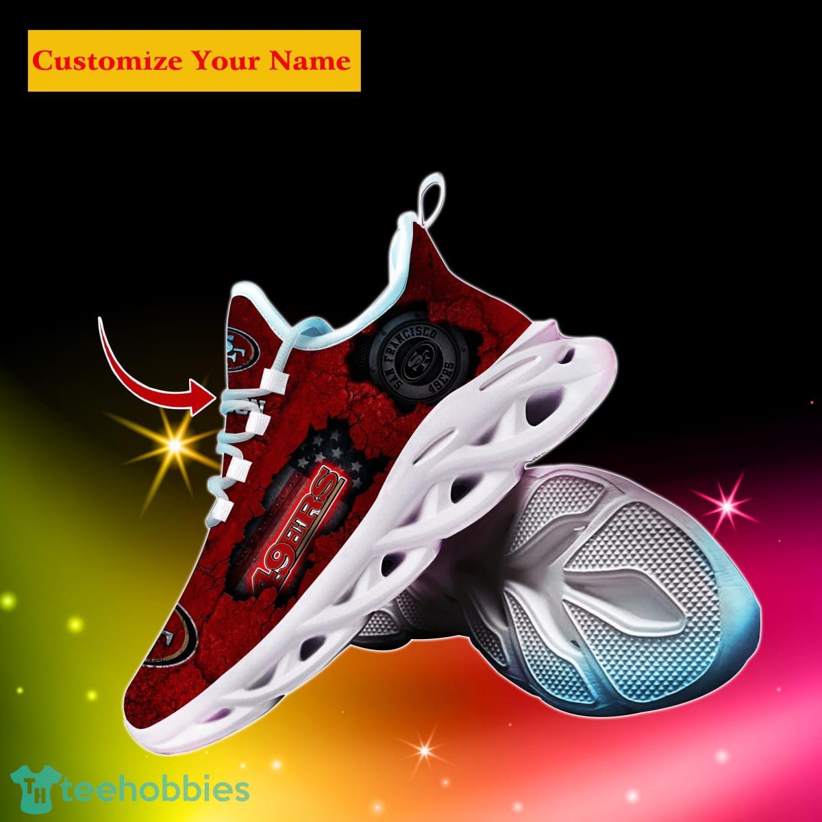 San Francisco 49ers NFL Custom Name Max Soul Shoes Great Gift For Men Women Fans Product Photo 2