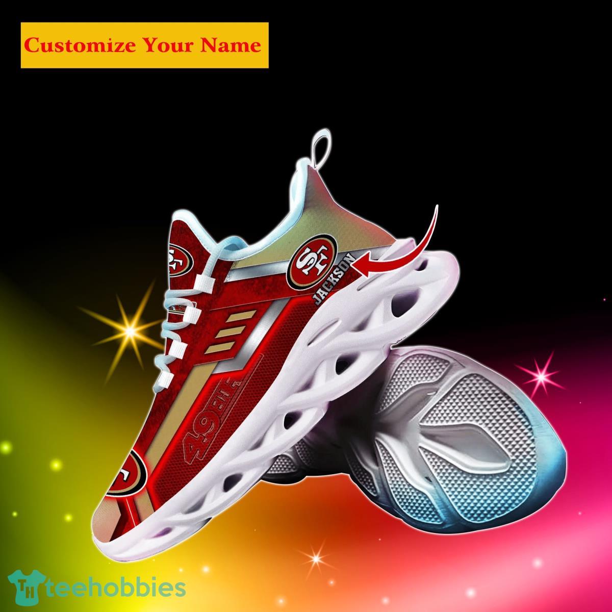 San Francisco 49ers NFL Custom Name Max Soul Shoes Impressive Gift For Men Women Fans Product Photo 2
