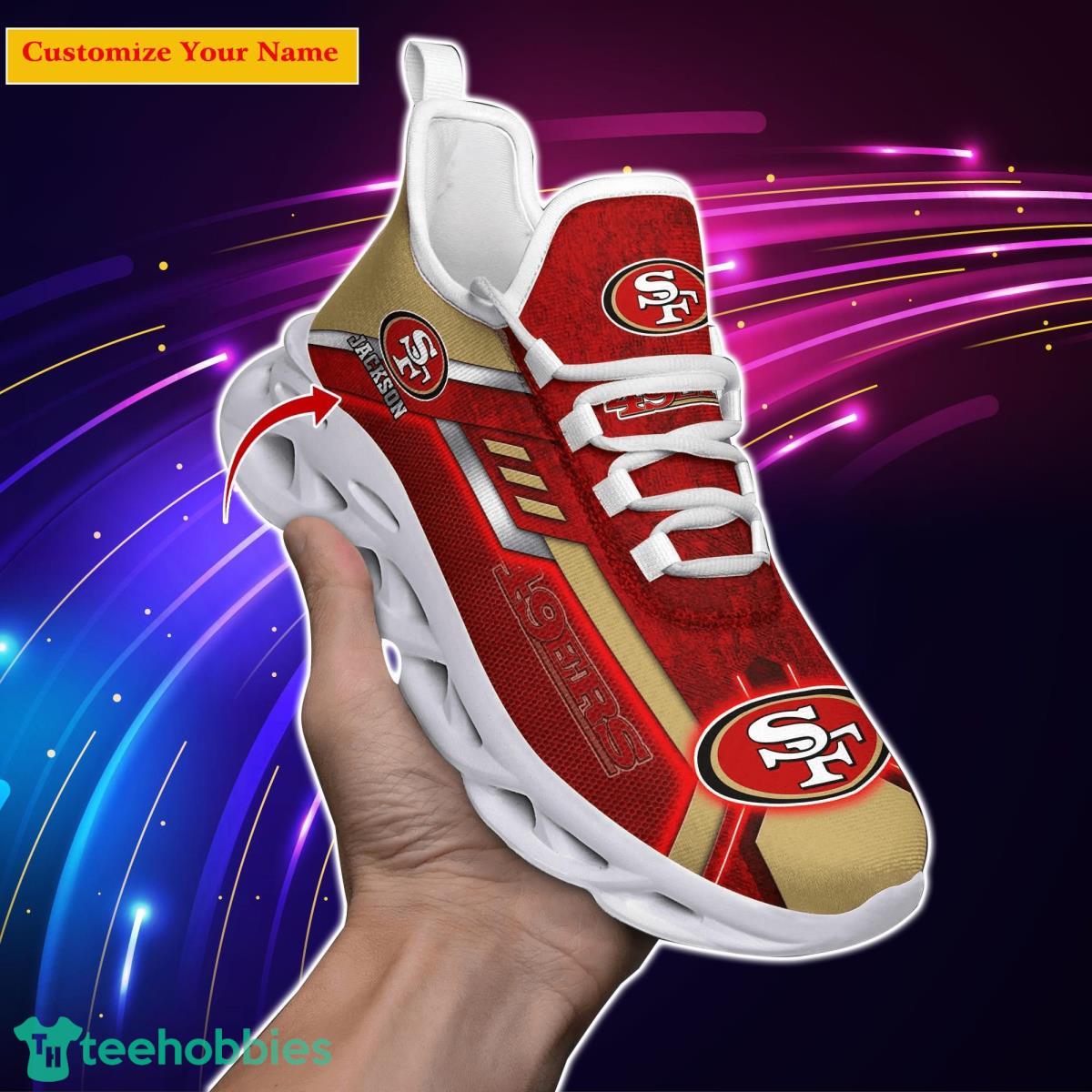 San Francisco 49ers NFL Custom Name Max Soul Shoes Impressive Gift For Men Women Fans Product Photo 1
