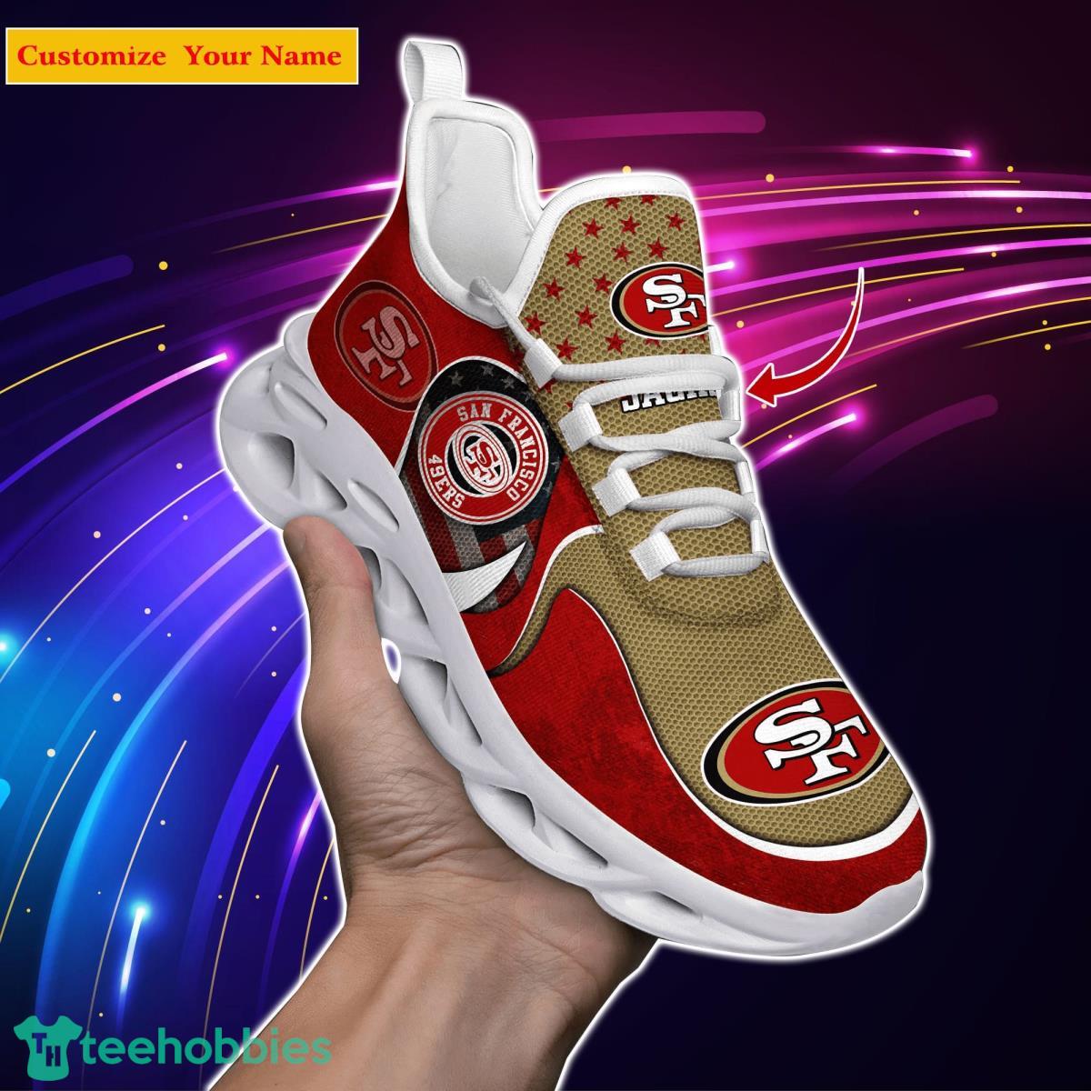 San Francisco 49ers NFL Custom Name Max Soul Shoes Special Gift For Men Women Fans Product Photo 1