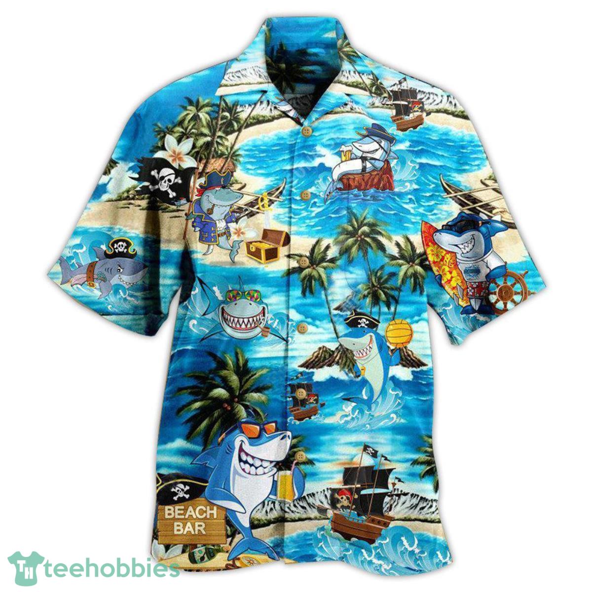 Shark Pirate All Printed 3D Hawaiian Shirt For Men Women Product Photo 2