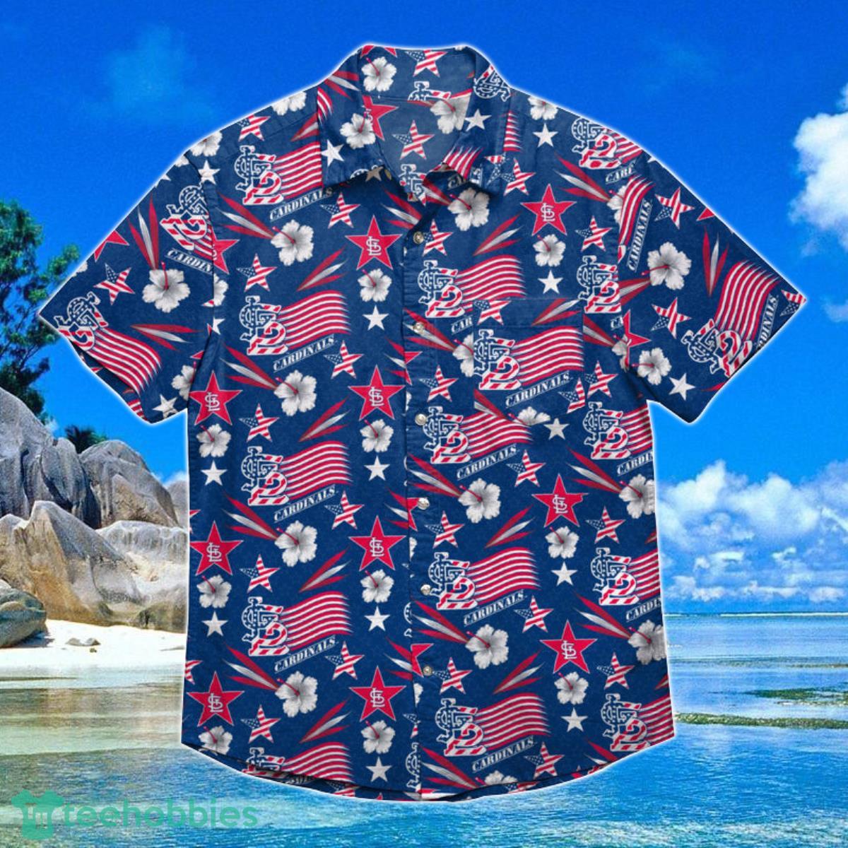 St Louis Cardinals MLB Americana Hawaiian Shirt Best Gift For Fans Product Photo 1
