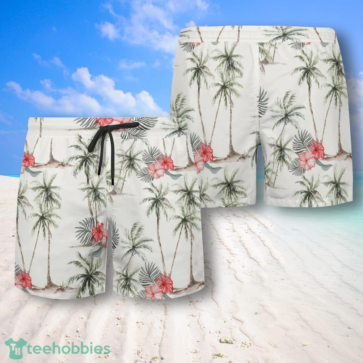 Summer Beach Hawaiian Shirt And Shorts For Men Product Photo 2