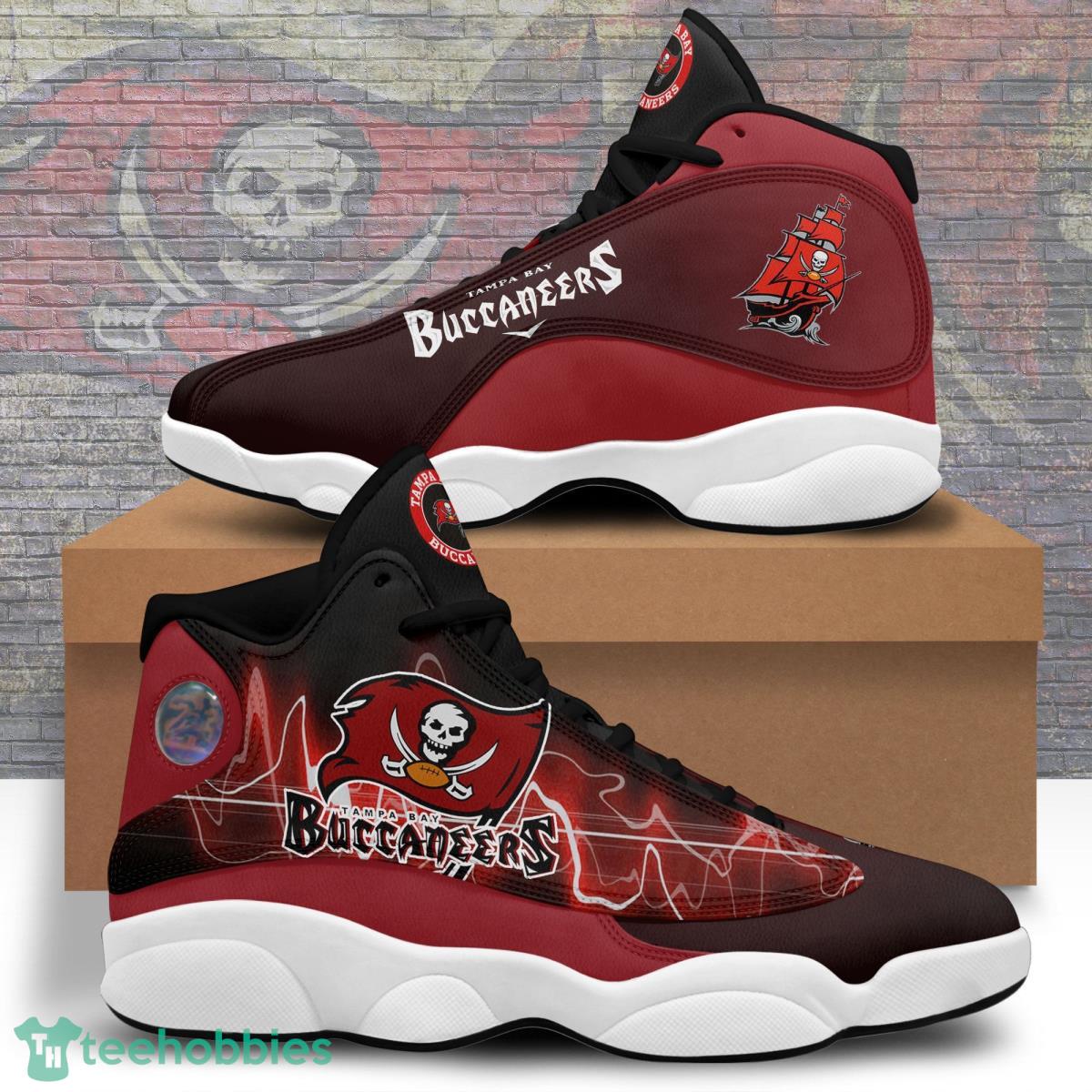 Tampa Bay Buccaneers Football Team Custom Name Air Jordan 13 Sneakers Gift For Fans Product Photo 1